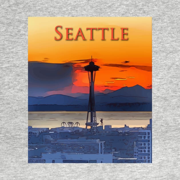 Seattle Sunset by WelshDesigns